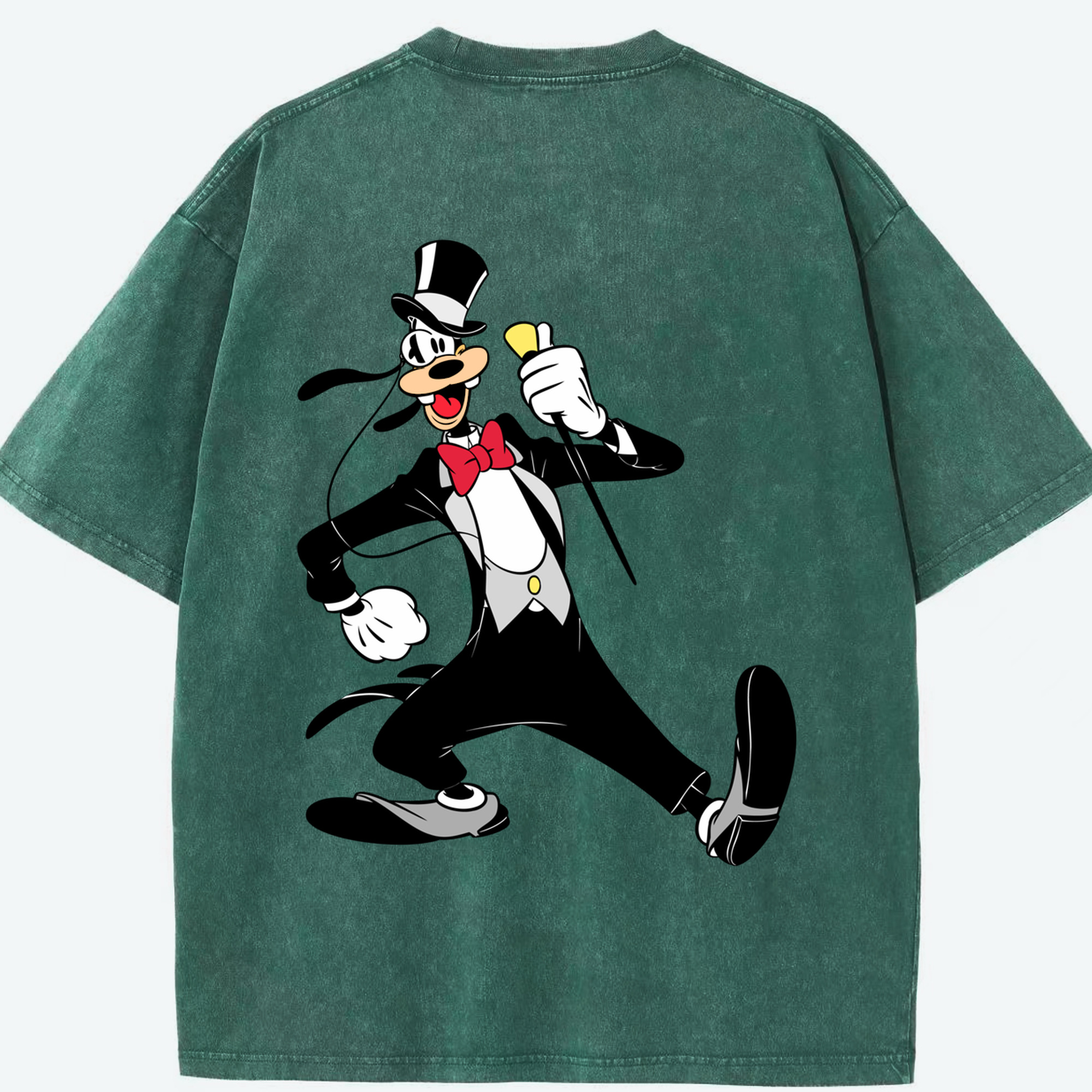 （画像用） ミッキーマウス Mickey Mouse 綿100% ヴィンテージ風 半袖Tシャツ（背面プリント）